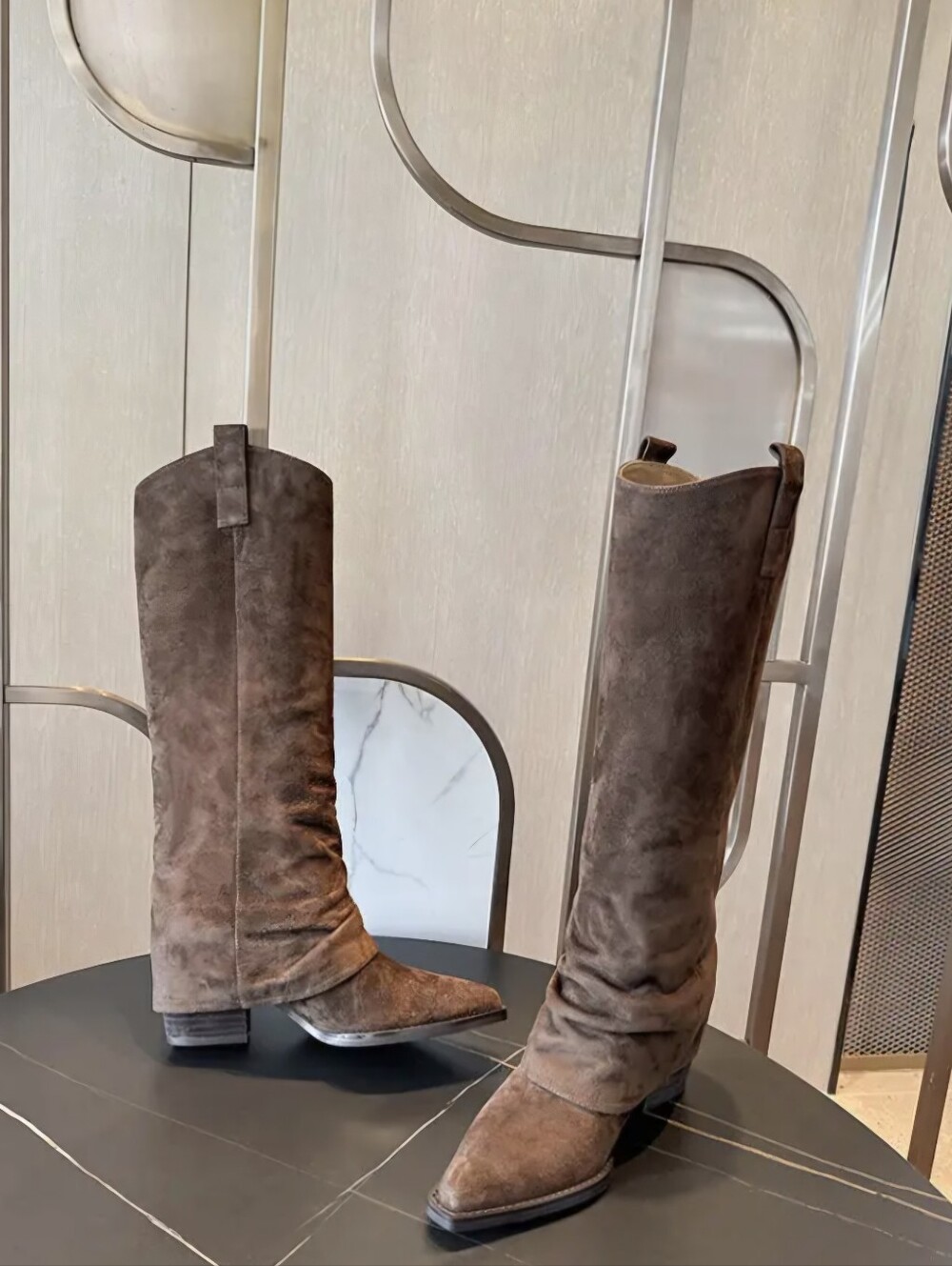 Trending Women's Tall Boots, Match Dresses in Summer; Brown Knee-high Rider Boot - Picture 8 of 16